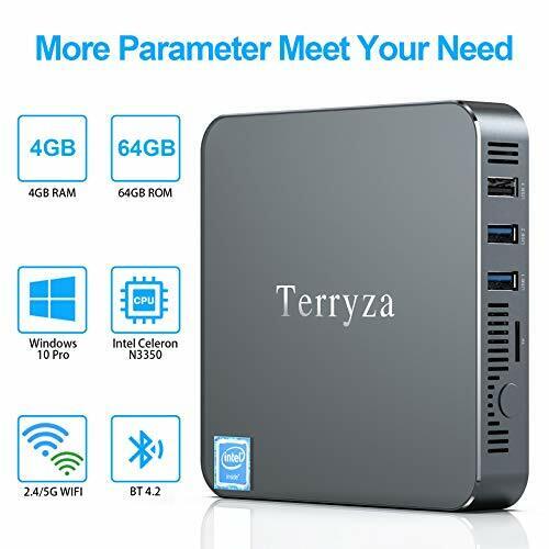 Mini PC Windows 10 Pro Intel Celeron N3350 4GB 4GB+64GB