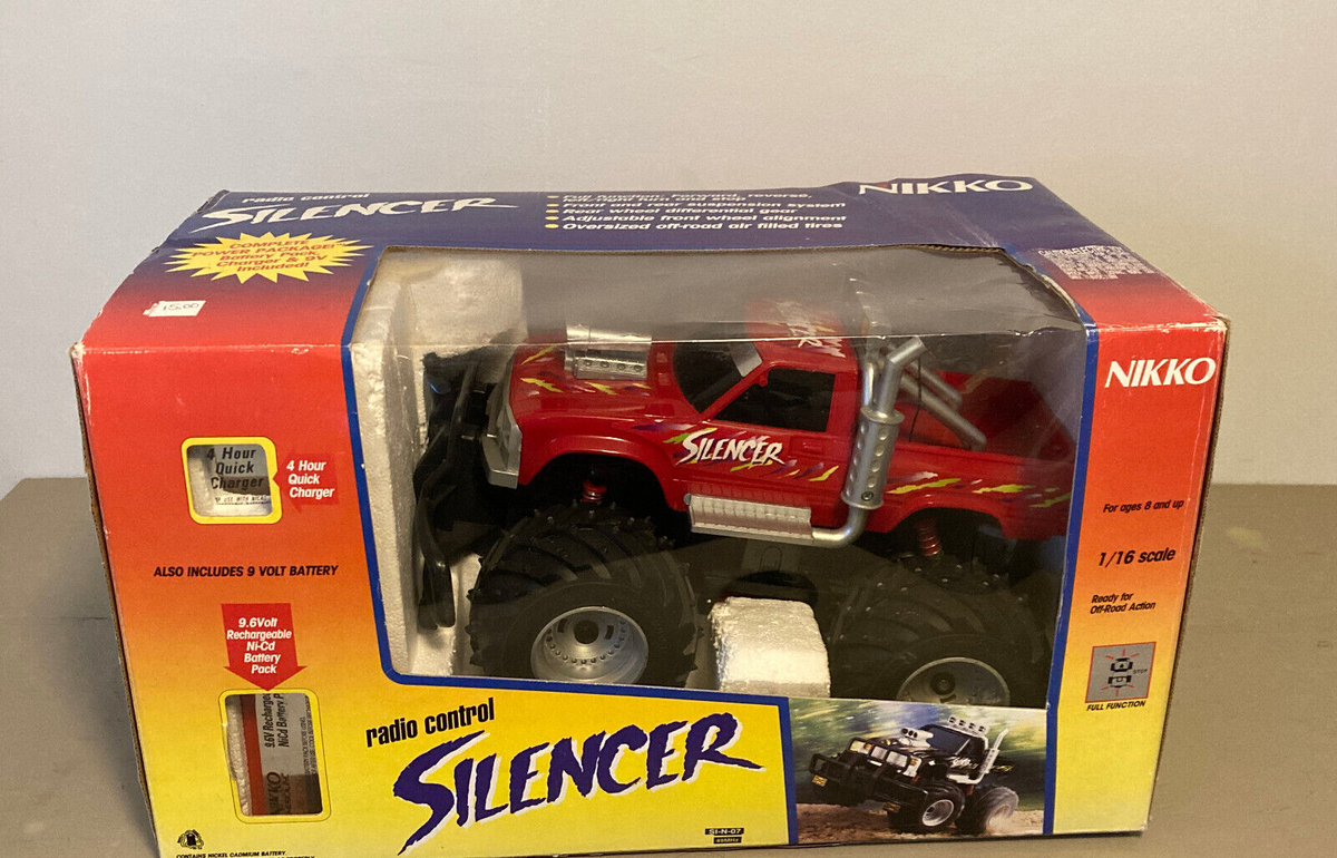 Vintage Nikko Silencer Red Off Road RC Radio Control Monster Truck