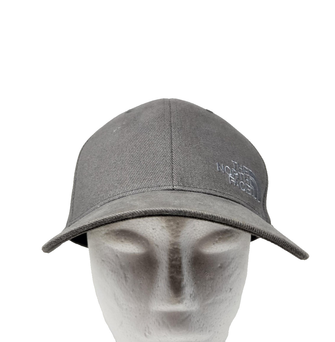 The North Face Hat Cap Fitted Mens Small/Medium Gray Flexfit Logo Embroidered