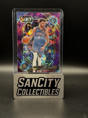 2024-25 Panini Select - Courtside Chet Holmgren #222 Purple Cracked Ice Prizm...