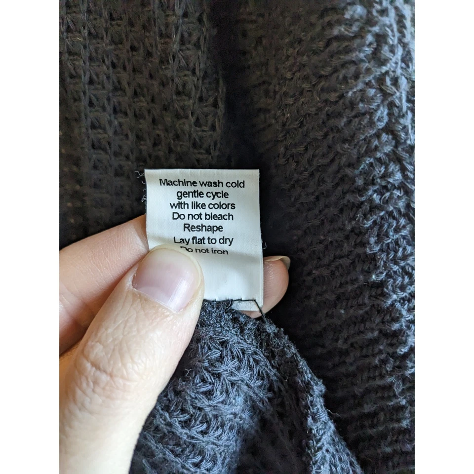 Elementz Women's Black Long Sleeve Open Face Cardigan Size 3X - Image 4 of 4