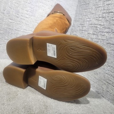 Clarks Maye Carly Women's Size US 6.5M Brown Leather Side Zip Knee