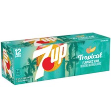 7UP Tropical Lemon Lime Mango Peach Soda, 12 ...