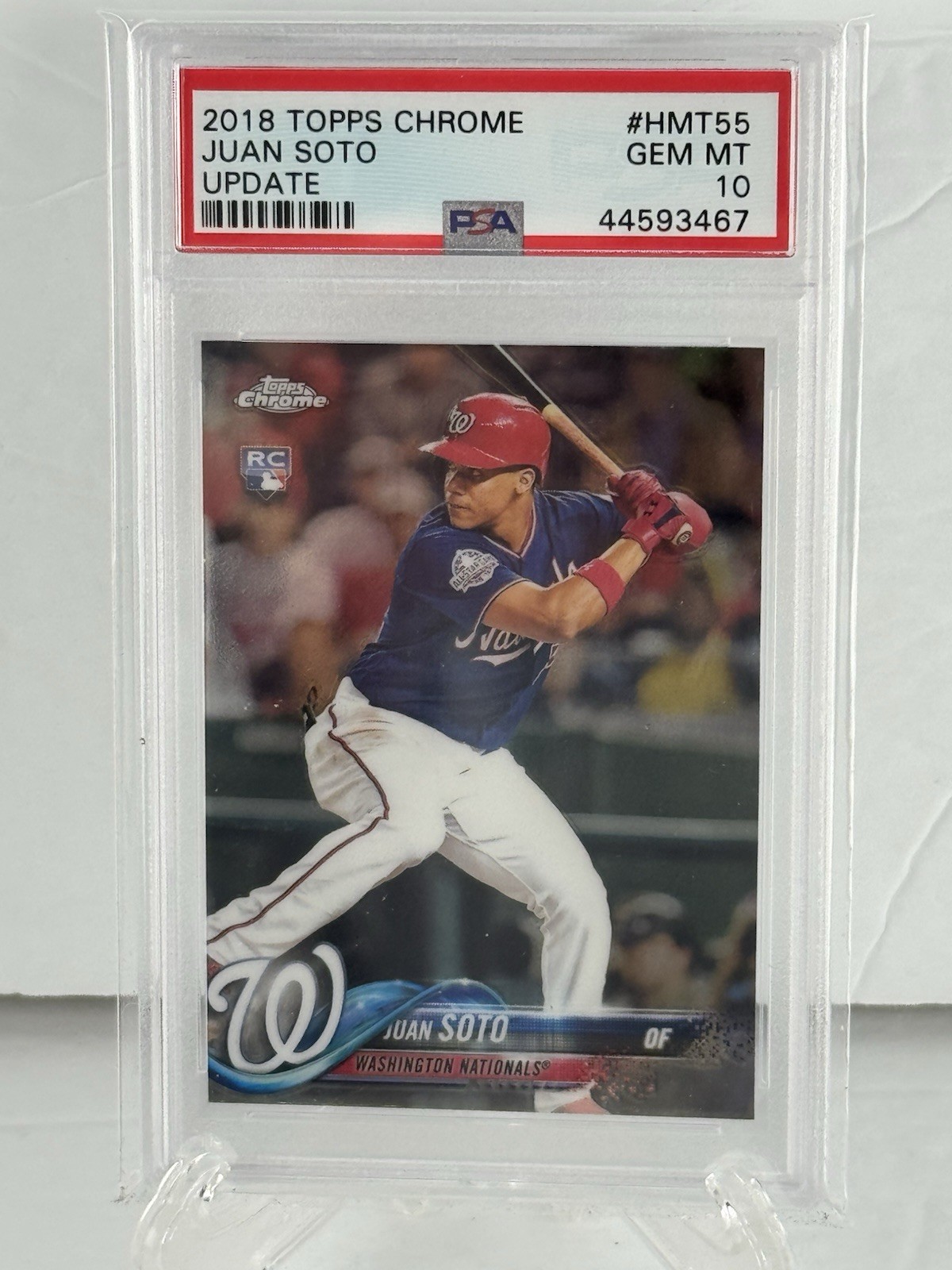 2018 Topps Chrome Update- Juan Soto- HMT55- PSA 10 Gem Mint- Rookie Card- RC