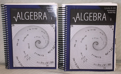 Christian Light Education Algebra 1 Full Solution Answer Key Units 1-10 4th Prin