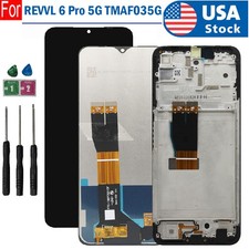 LCD Display Touch Screen Digitizer Assembly  Frame For T-Mobile REVVL 6 Pro 5G
