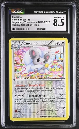 CGC 8.5 - Cinccino #RC19 Pokemon Legendary Treasures