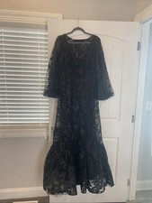 Mac Duggal Black Beaded Evening Gown Size 12