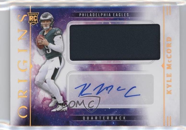 2025 Panini Origins Rookie Kyle McCord #RJJ-KMD RPA Jumbo Patch Auto RC 1i3m