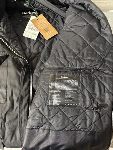 Black ~ BARBOUR SAPPER Men's WAX Jacket MSRP $485 British Heritage image 9