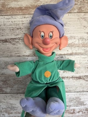  Mattel Disney Snow White DOPEY Dwarf Disney Doll Eyes Ears Wiggle 14'' 1993