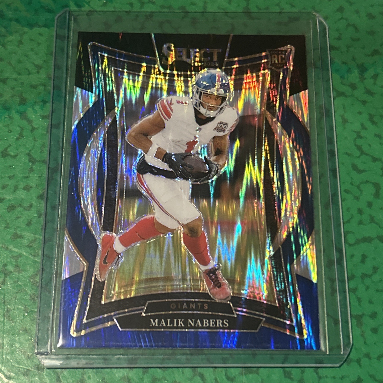 2024 Panini Select - Concourse Malik Nabers #29 Black & Blue Shock Prizm (RC)