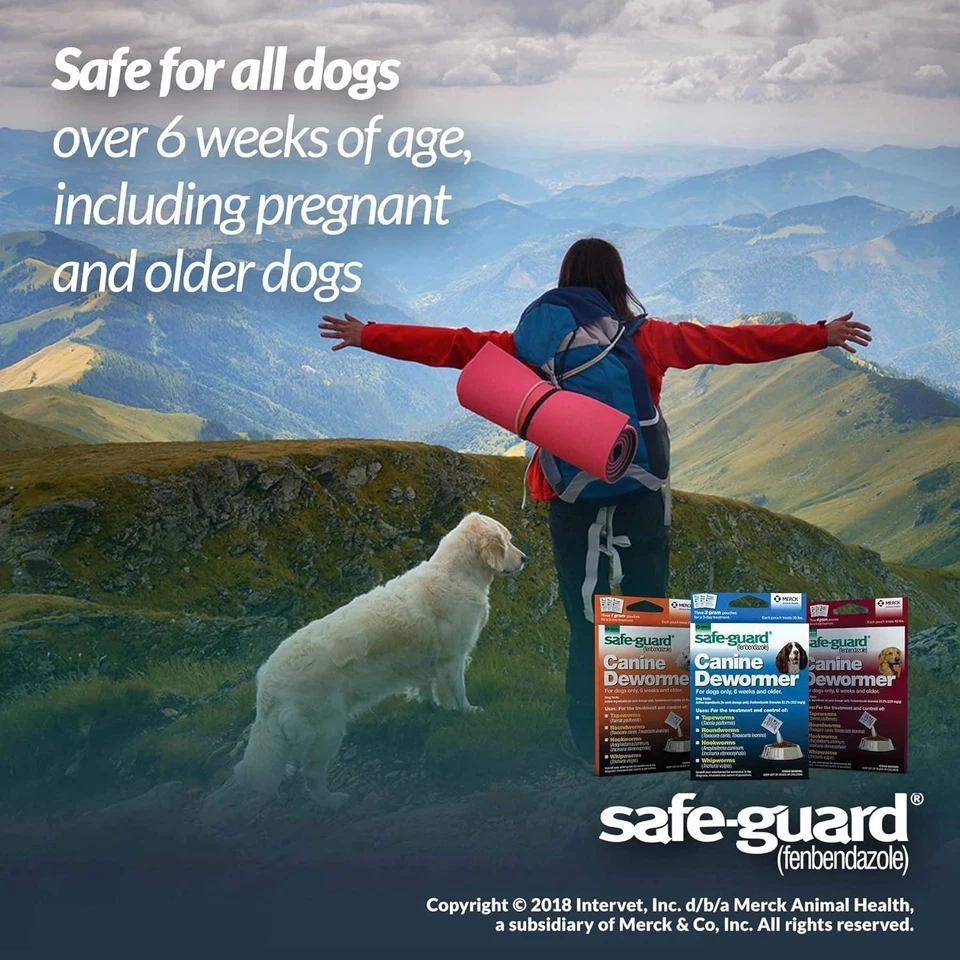 Desparasitante canino Safe-Guard para perros rojo granular bolsa de 4 gm, tratamiento de 3 días Foto 3 de 4
