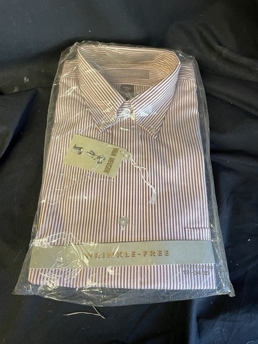 Neu Vintage 90er Dead Stock Van Heusen faltenfrei Langarm Reg 15 1/2 34/35