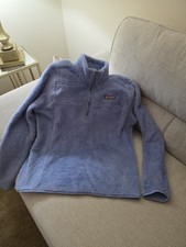 Vineyard Vines Sherpa Harbor 1/2 Zip Pullover Womens Large Blue Long Sleeve FE