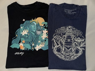 Starbucks Reserve Siren Coffee T- Shirt Melissa Koby Kyler Martz Limited Edition