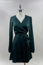 Show Me Your Mumu Women's Green Nola Surplice Wrap Mini Dress Size Small