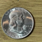 1948 Ben Franklin Half Dollar Photo Grade Is MS Sixty-five Full Lines 1st Year