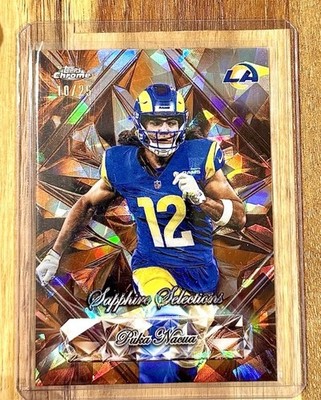 2025 Topps Chrome Sapphire Puka Nacua Sapphire Selections Orange /25