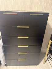 New, Never Used, Just Bought,6 Draw Chest Of Draws, Black And Gold.