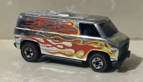 VINTAGE HONG KONG 1974 HOT WHEELS REDLINE SUPER CHROME FLYING COLORS VAN 🔥🔥