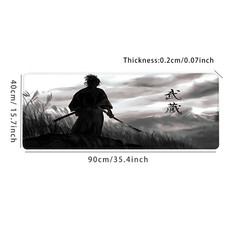 40 90cmBushido Spirit XXL Mouse Pad, 35.4x15.7inch, Large Gaming Mousepad with L