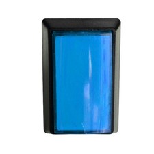 Blue Arcade Square Rectangle Buttons LED Push Illumilated W/ Microswitch B