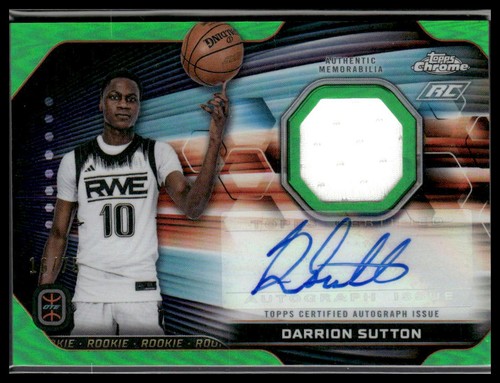 Darrion Sutton #RJA-DS 2023-24 Topps Overtime Elite Jersey Auto Green #/75