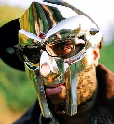 Halloween MF DOOM Mask Mad-Villain Steel Face Armor Medieval Hand-Forged Mask - image 1 of 4