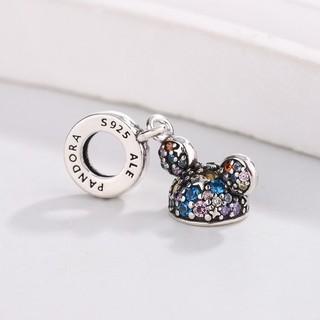 Pandora S925 Disney Parks 70th Mickey Mouse Ears Hat Dangle Charm