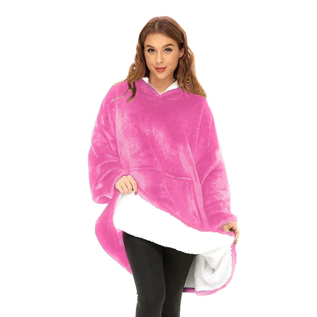 Coperta Con Maniche, Coperta Indossabile Con Cappuccio Donna, Plaid Con Maniche 313028678688