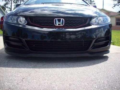 Parachoques deportivo delantero universal todo ajuste divisor de labios de goma barbilla alerón borde moldura Foto 4 de 4