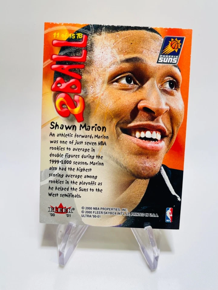 SHAWN MARION 2000-01 Fleer Ultra 2BALL Insert Suns #11 - Image 2 of 2