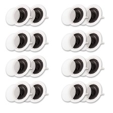 Acoustic Audio Hti6c Flush Mount In Ceiling Speakers With 6.5" Woofers 8 Pair