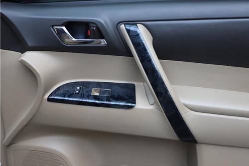 15Pcs Wood Black Console Shift Panel Trim Cover For Toyota Highlander 2008-2013 - Picture 6 of 7