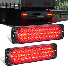 7.5 Inch Aluminum Housing Tail Light 2 Pcs 36led Red Running Brake Turn Signals
