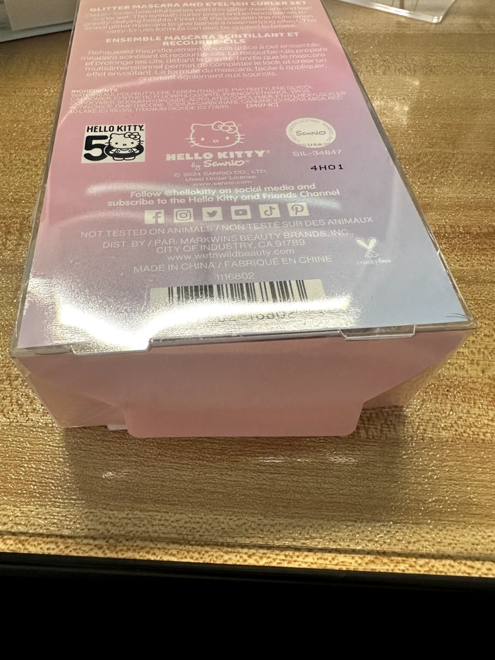 Juego de rímel y rizador de pestañas Hello Kitty Glitter - NUEVO Foto 4 de 4