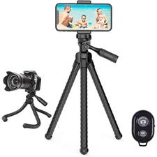 Phone Tripod Portable Flexible Adjustable Cell Phone Stand with Wireless Remote