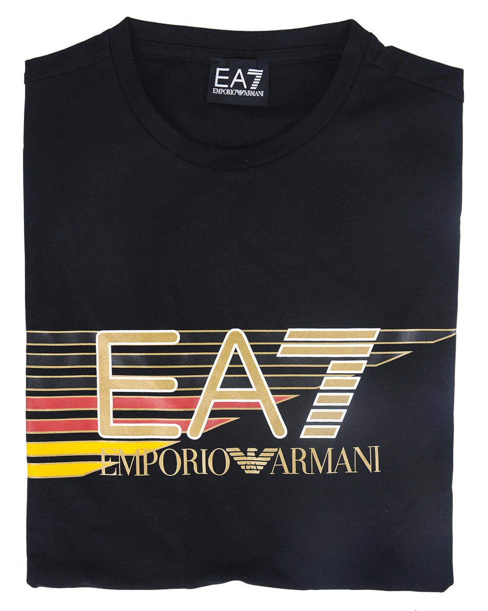 Ea7 black t shirt sales