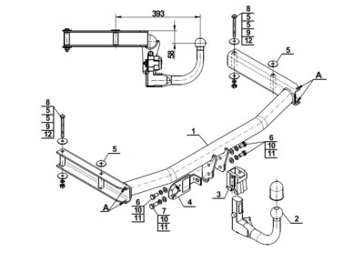 STEINHOF Detachable Towbar Vertically (with Lock) AUDI A4 B6, A4 B7 STA-085 - View #11
