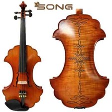 SONG Baroque Violin 4/4, Carved back maple back, Loud Rich resonant sound 15774