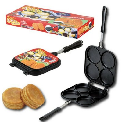 Japan Obanyaki Stuffed Pancake Toaster 3in Maker Nonstick Aluminum