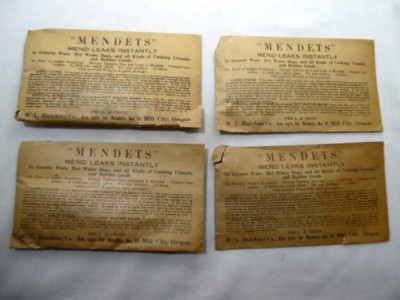 Vintage Mendets Pot & Pan Repair Kit-Mill City, Oregon-Patented 1906-#2 of 3