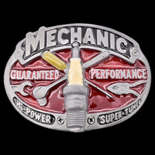 Car Mechanic Spark Plug Belt Buckle New Old Stock 