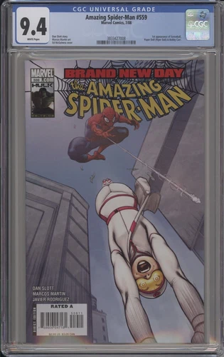 AMAZING SPIDER-MAN #559 - CGC 9.4 - 1ST APP SCREWBALL - MARCOS MARTIN COVER 2008