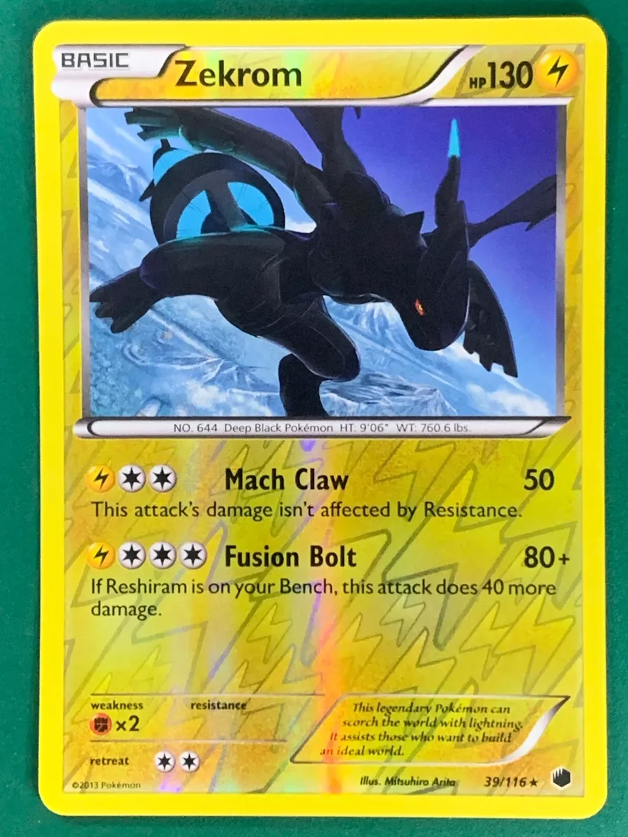 Zekrom Cosmos Holo - Plasma Freeze Pokémon card 39/116