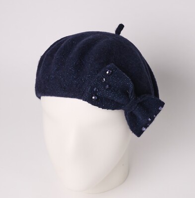 MONSOON Mädchen Wool Beret mit Schleife Gr. S ( 6-13J. )