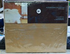 HUDSON PARK COLLECTION FULL FLAT SHEET COLOR BRONZE 100 EGYPTIAN COTTON NIP