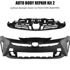 Front Bumper Cover Fascia And Grille Assembly Kit 2019-2021 Toyota Prius