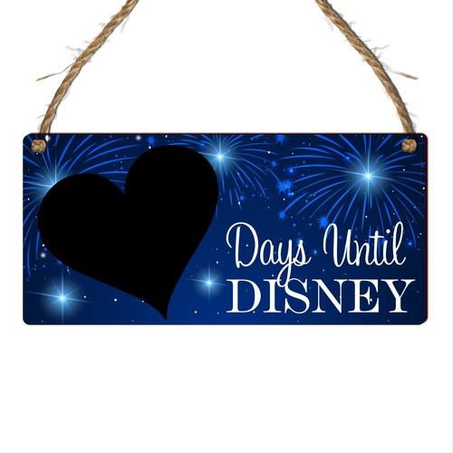 Disney Countdown Plaque - Chalkboard Days Until Disney Sign, Perfect Countdown - Picture 2 of 13